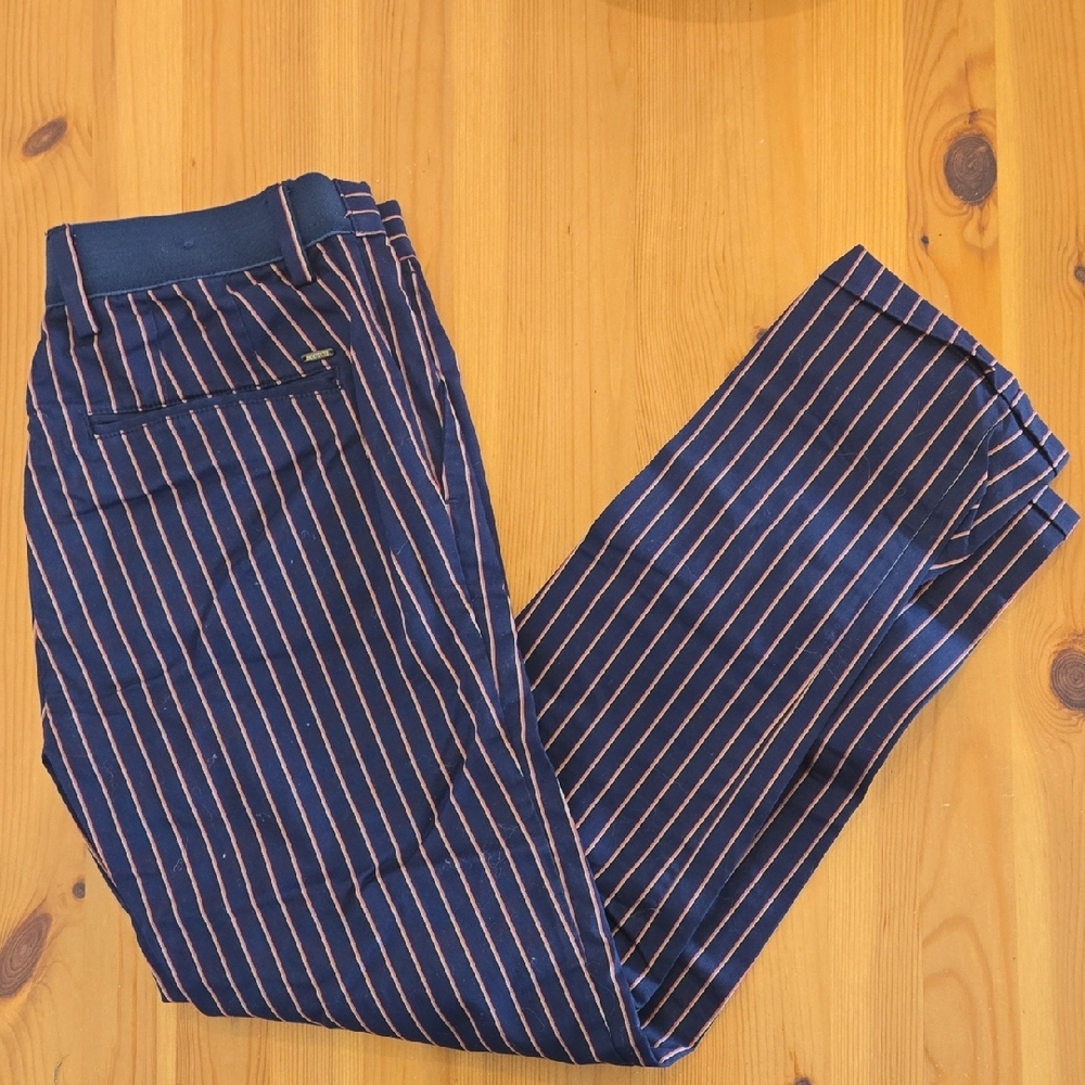 Scotch & Soda Navy and Red Striped Men's Dress Pants